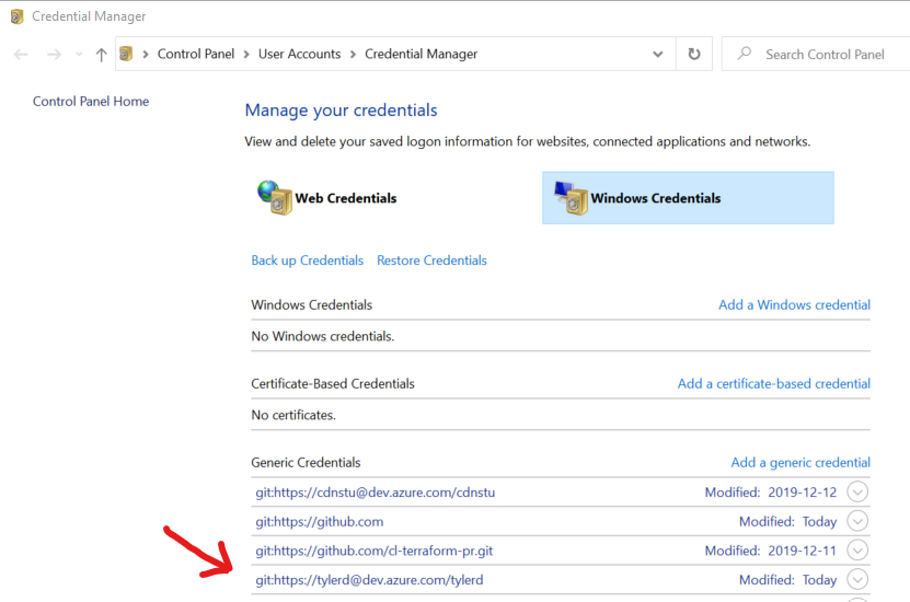 Windows Credential Manager